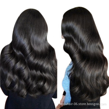 Wholesale Brazilian 100% Human 150% Swiss HD Transparent Lace 5x5 Lace Front Glueless Virgin body Hair Wigs for Black Women